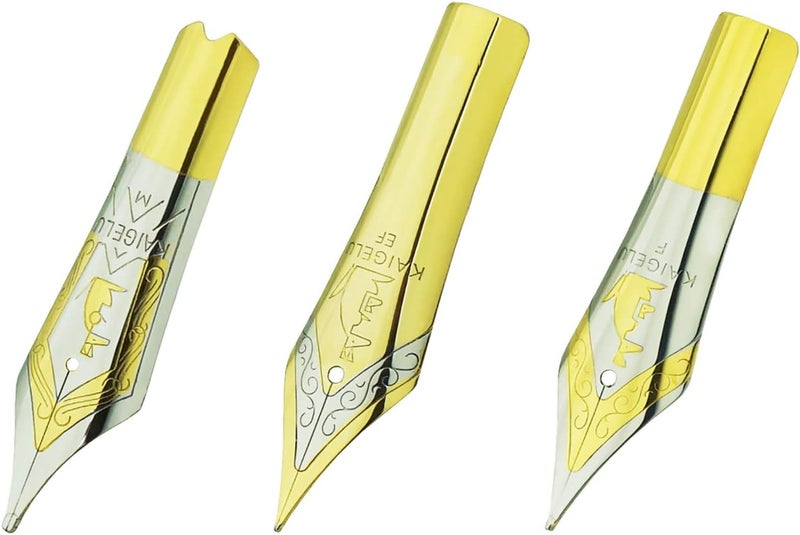 erofa 3 PCS Kaigelu Fountain Pen Nibs Spare EF/F/M Size, #6 Size - Image 1